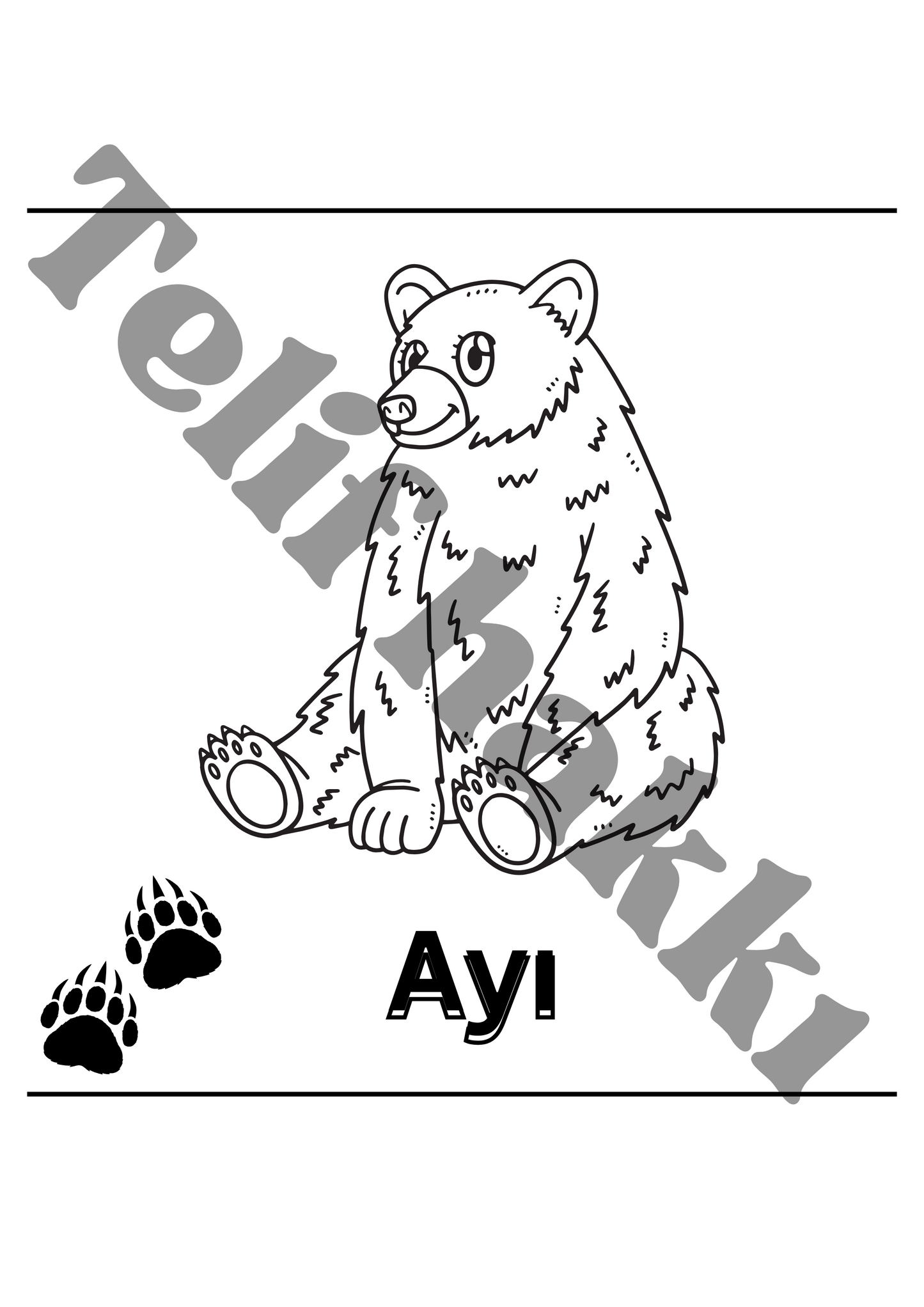 Çocuklar için hayvan boyama kitabı – yazdırılabilir PDF etkinliği, 30 farklı hayvan
