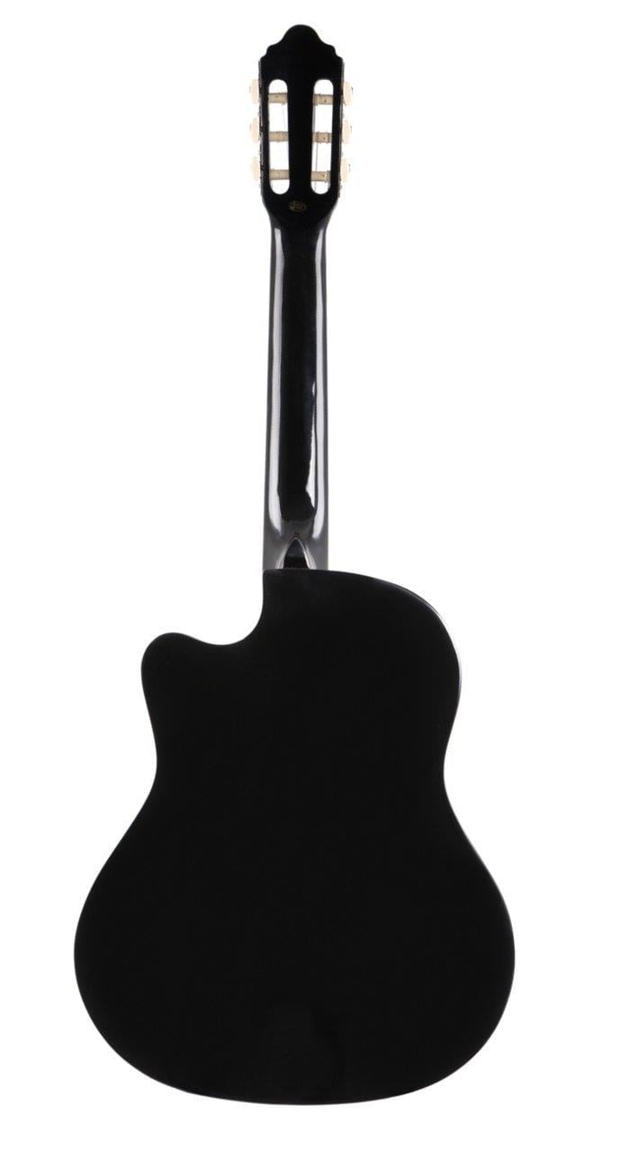 Siyah klasik gitar – profesyonel sahne ve ev kullanımı için