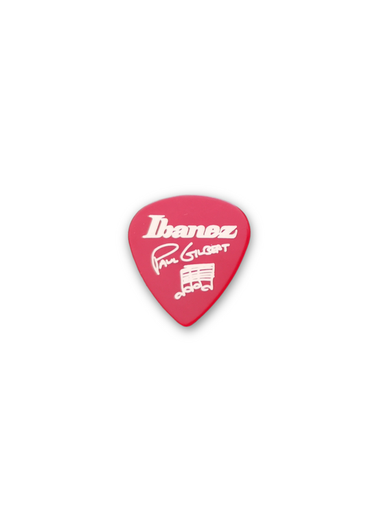 Ibanez kırmızı Paul Gilbert imzalı gitar penası
