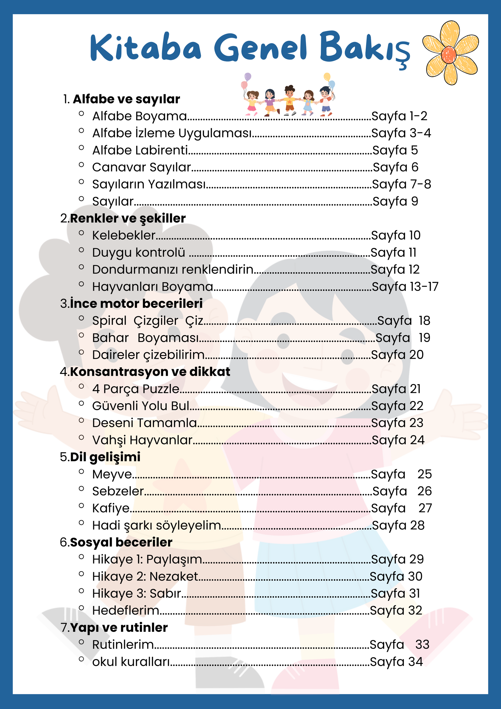 Okul öncesi çocuklar için yazdırılabilir etkinlik kitabı – PDF formatında oyunla öğrenme ve hazırlık
