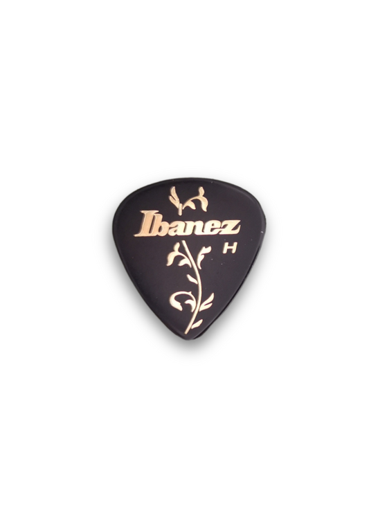 Ibanez siyah çiçek desenli H gitar penası