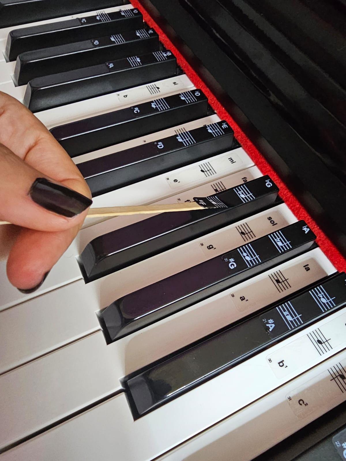 Piyano Sticker Seti Siyah – Do Re Mi, SI değil TI – 36–88 Tuş – Yazdırılabilir PDF – Başlangıç Seviyesi ve Öğretmenler için Müzik Etiketleri